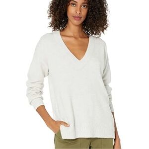 MADEWELL Wool Alpaca Blend Donegal Jason Ex-Boyfriend Pullover Grey